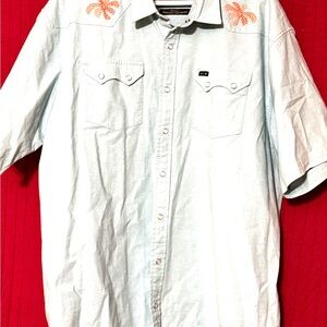 Men's Light Blue Short Sleeve Howler Brothers Shirt